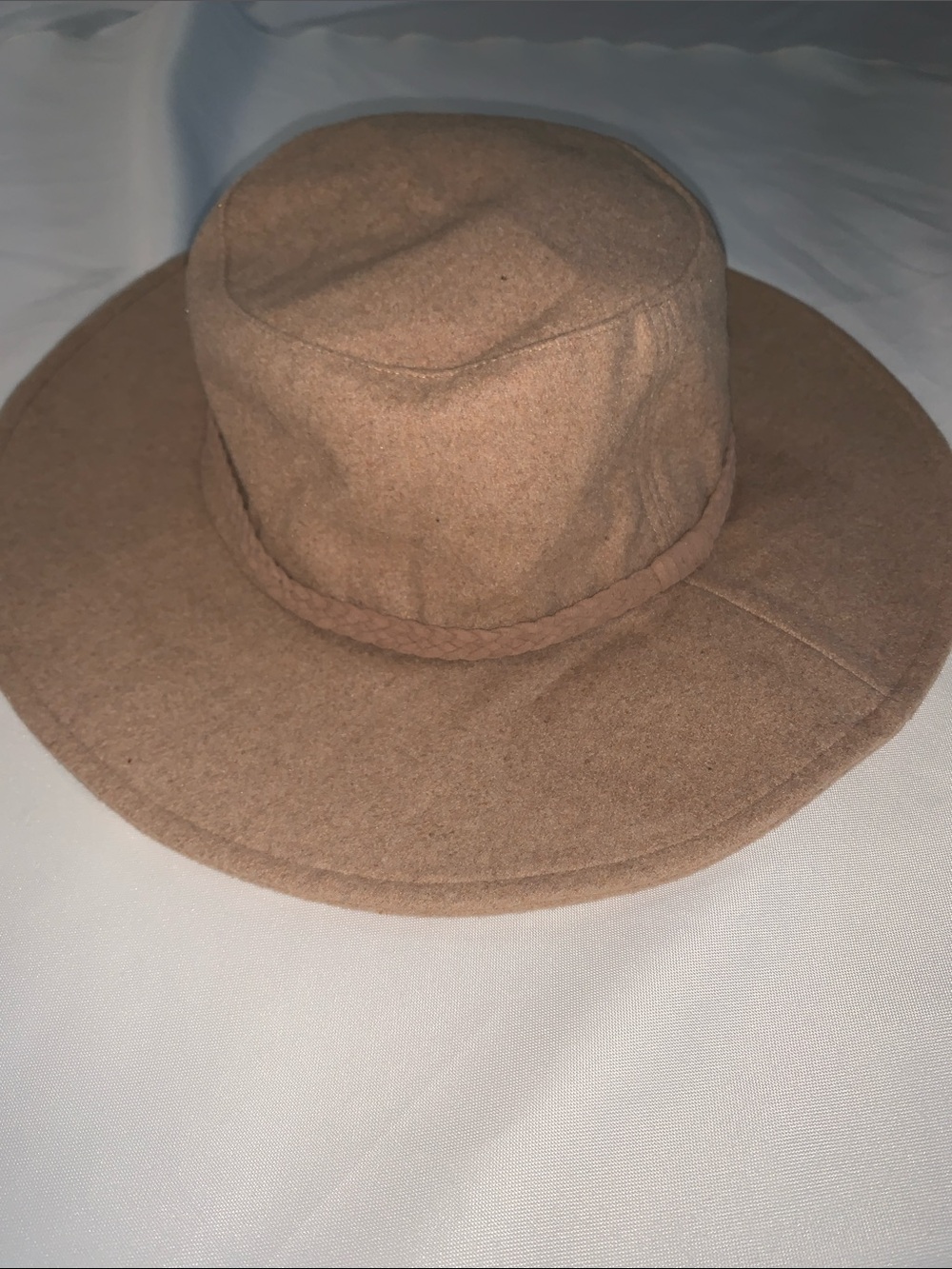Women's ASN Wide-Brim Felt Hat with Braided Band - Brown